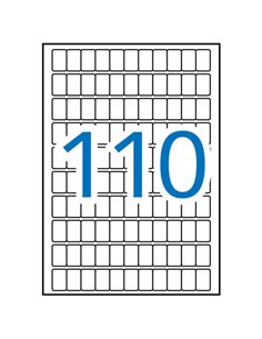 Étiquettes blanches Apli A5 12,0 x 18,0 mm, 15 feuilles