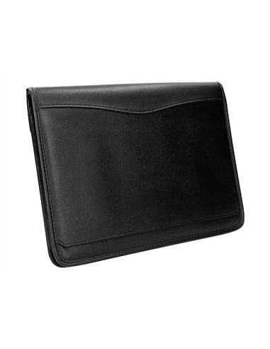 Conférencier a4 calculatrice plastique fermeture éclair pochette téléphone portable 4 anneaux 40mm 35,5x26x1cm noir.