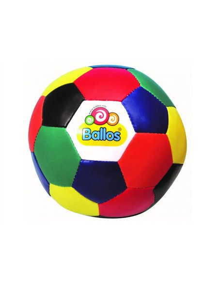 Balles d eveil ballos balle arlequin coloree toucher agreable souple 16 cm.