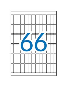 Étiquettes blanches Apli A5 12,0 x 30,0 mm, 15 feuilles