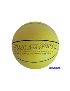 Ballon d eveil first loisirs basket ball sports collectifs mousse pvc 17cm 200 g.