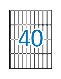 Étiquettes blanches Apli A5 13,0 x 50,0 mm, 15 feuilles