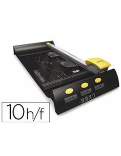 Rogneuse fellowes neutron a4 capacité 10f safecut cartridge lames interchangeables 3 rangements longueur coupe 320mm.