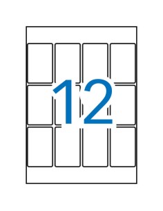 Étiquettes blanches Apli A5 34,0 x 53,0 mm, 15 feuilles