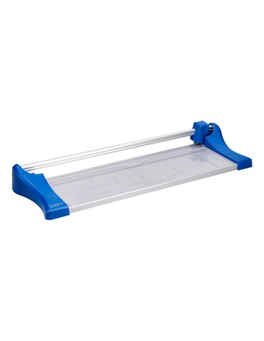 Rogneuse q-connect a3 10f base acier lame rotative aig uisée automatique table imprimée guide angle 440x157mm.