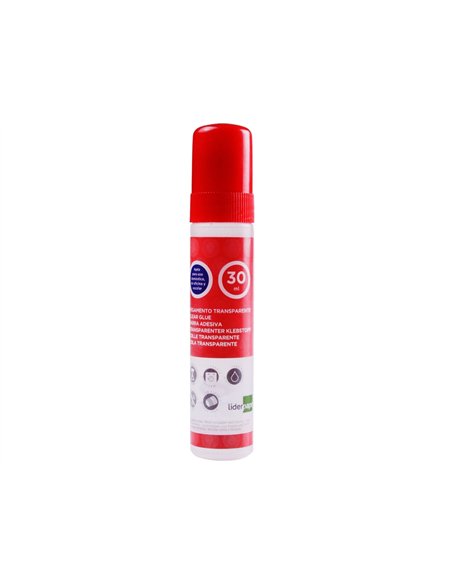 Colle stylo liderpapel liquide transparente avec embout applicateur papier et tissu collage propre précis 30ml.