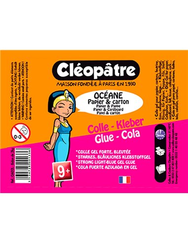 Colle océane cléopâtre extra forte pour carton transparente bleutée bidon 5l.