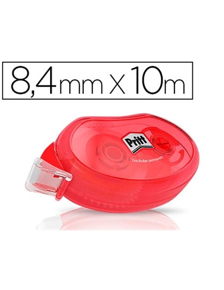 Colle pritt roller compact ruban 8.4mmx10m collage permanent immédiat plus performante niveau visible.