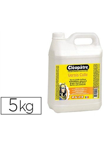 Vernis colle cléopâtre décorateur résiste à l'eau et rayures finition brillante 5l.