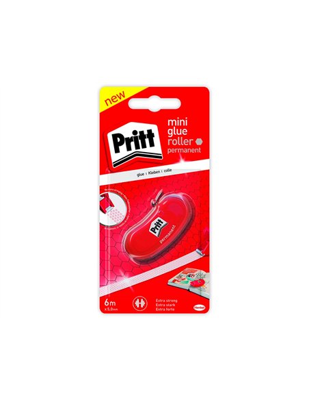 Colle pritt roller mini ruban 5mmx6m collage permanent immédiat plus performante embout rétractable 2110049.