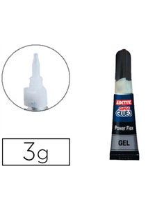 Colle rapide loctite power flex puissante séchage ultra rapide multi-matériaux enrichie caoutchouc tube 3g.