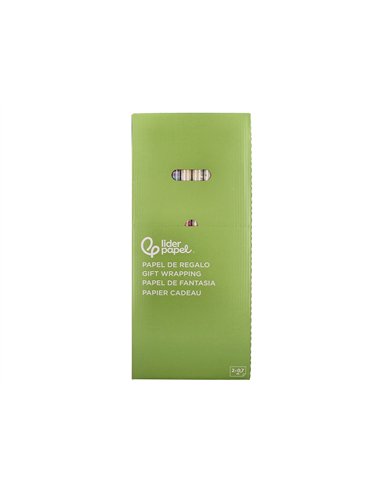 Papier cadeau liderpapel toute l'annee rouleau 0,70x2m 60g motifs assortis c-2024.