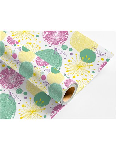 Papier cadeau liderpapel toute l'annee rouleau 0,70x2m 60g motifs assortis c-2024.