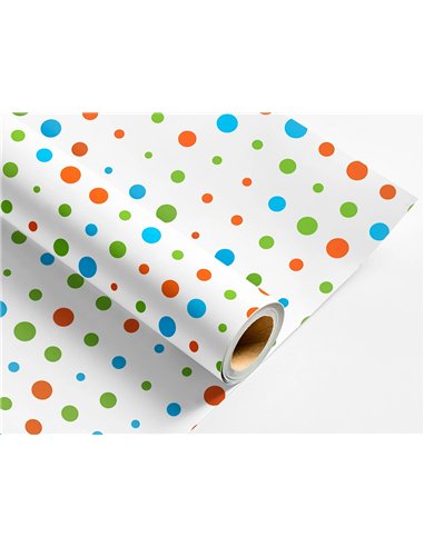 Papier cadeau liderpapel toute l'annee rouleau 0,70x2m 60g motifs assortis c-2024.