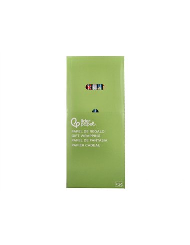 Papier cadeau liderpapel toute l'annee rouleau 0,70x2m 60g motifs assortis b-2024.