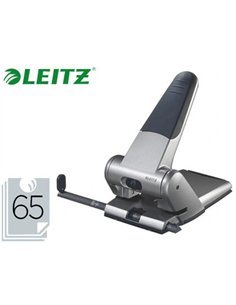 Perforateur leitz gros travaux capacité perforation 65f 2 trous coloris métal/noir 130x100x220mm.