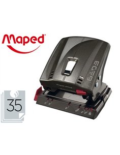 Perforateur maped advanced métal a6303 entraxe 80mm capacité perforation 35 feuilles 2 trous gris foncé 142x77x126mm.