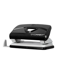 Perforateur q-connect kf14214 2 trous ouverture 1mm capacite 10 feuilles coloris noir.