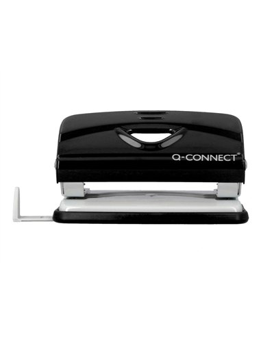 Perforateur q-connect kf14214 2 trous ouverture 1mm capacite 10 feuilles coloris noir.