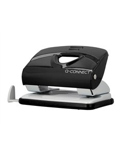 Perforateur q-connect kf14217 2 trous ouverture 2mm capacite 20 feuilles coloris noir.