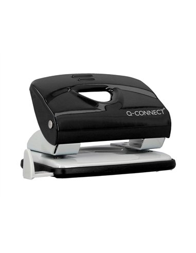 Perforateur q-connect kf14217 2 trous ouverture 2mm capacite 20 feuilles coloris noir.