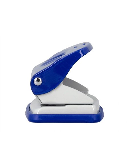 Perforateur q-connect kf14215 2 trous ouverture 1mm capacite 10 feuilles coloris bleu.