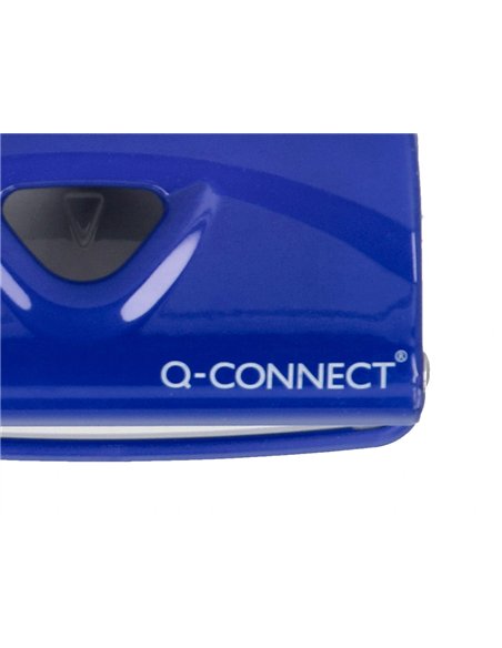 Perforateur q-connect kf14215 2 trous ouverture 1mm capacite 10 feuilles coloris bleu.