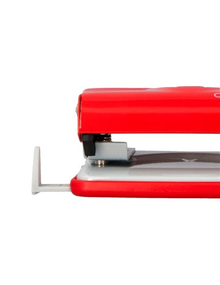 Perforateur q-connect kf14219 2 trous ouverture 2mm capacite 20 feuilles coloris rouge.