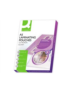 Pochette plastification q-connect à chaud économique format a5 125 microns boîte 100 unités. 2