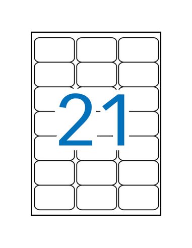 Étiquettes blanches permanentes Apli 63,5 x 38,1 mm, 100 feuilles