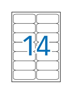 Étiquettes blanches permanentes Apli 99,1 x 38,1 mm, 100 feuilles