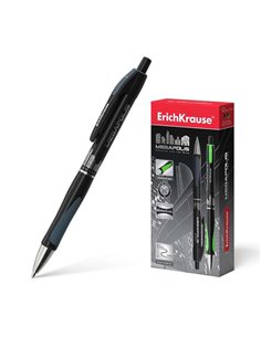 Stylo à bille automatique Erichkrause Megapolis Concept - Corps rond satiné - Zone de préhension ergonomique - Pointe 5 canaux -