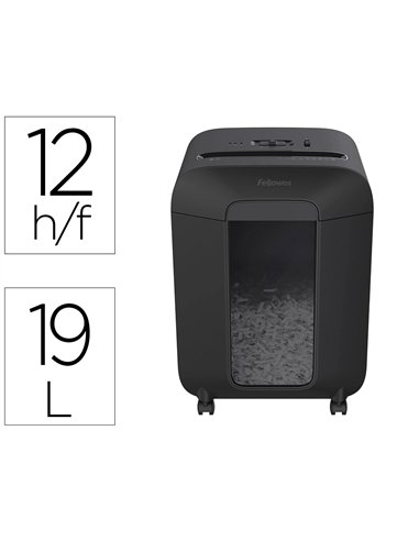 Destructeur fellowes lx85 coupe micro 12f systeme intellibar antibourrage safesense.