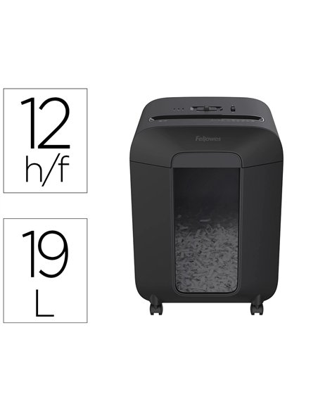 Destructeur fellowes lx85 coupe micro 12f systeme intellibar antibourrage safesense.