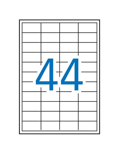 Étiquettes laser blanches permanentes Apli 48,5 x 25,4 mm, 250 feuilles