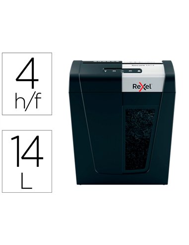Destructeur rexel secure mc4 5 feuilles de papier a4 de 80gr.