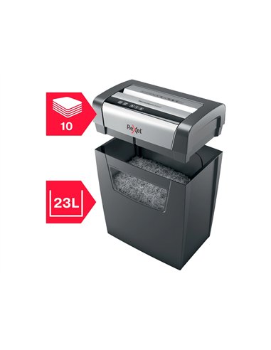 Destructeur de documents rexel momentum x410 coupe croisee en particules 10f corbeille de 23l.