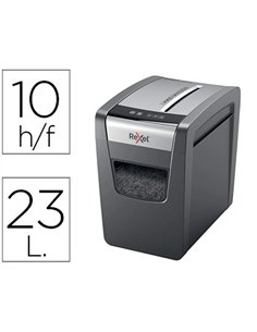 Destructeur rexel momentum x410-sl coupe croisée 4x30mm mince silencieux 10f corbeille 23l 225x370x375mm 6.5kg.