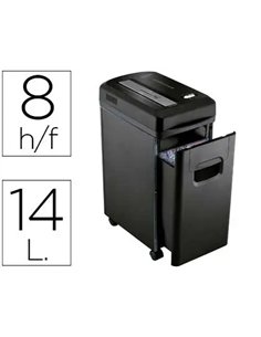 Destructeur q-connect q8 micro vitesse 2.2min coupe micro 3.3x9mm a4 très confidentiel 15l 350x215x484mm 8.22kg.