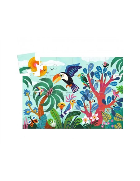 Puzzles carton 24 pieces djeco coco le toucan 24 pieces.