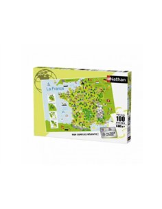 Puzzles carte de france nathan carte de france illustree 100 pieces. 2