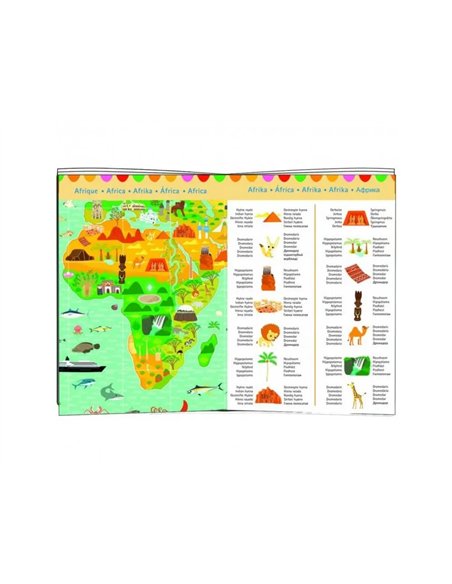Puzzles cartes du monde djeco tour du monde 200 pieces 1 poster modele et 1 livret.