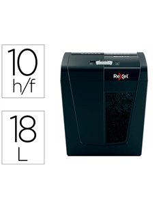 Destructeur de documents rexelsecure x10 coupe croisee en particules 10 f de papier a4 80g204x355x351mm.