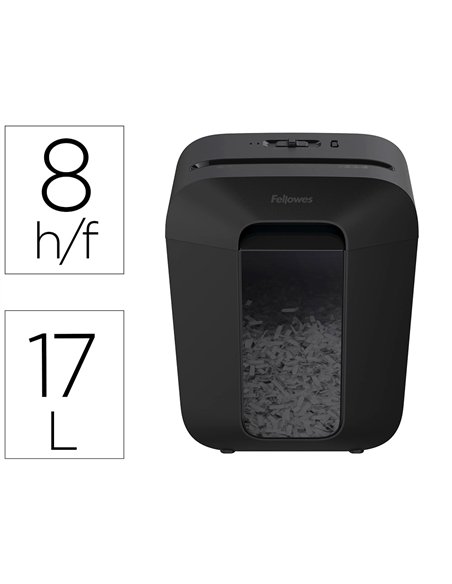 Destructeur personnel fellowes lx45 coupe croisee 4x37mm capacite 8f agrafes trombones cc securite p-4.
