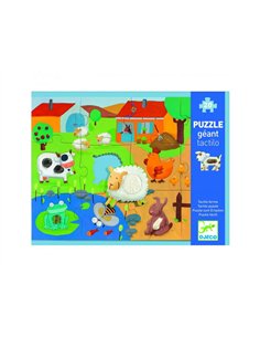 Puzzles geants djeco tactiloferme grandes pieces 20 pieces.