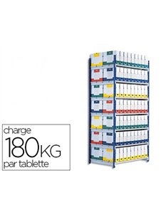 Étagère paperflow rang'éco lot 5 plateaux isorel 70cm.