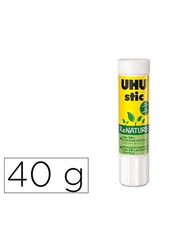 Colle blanche uhu renature fabrication origine vegetale recyclable sans solvant matieres naturelles 40g.