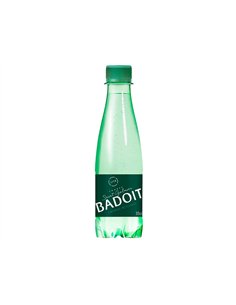 Eau gazeuse badoit bouteille de 33cl.