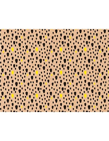 Rouleau papier cadeau kraft aux motifs clairefontaine p pins fluos 50m x 0,70m 70g..