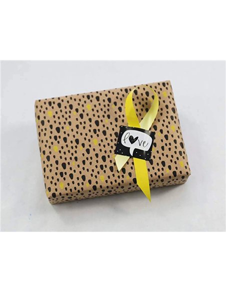 Rouleau papier cadeau kraft aux motifs clairefontaine p pins fluos 50m x 0,70m 70g..